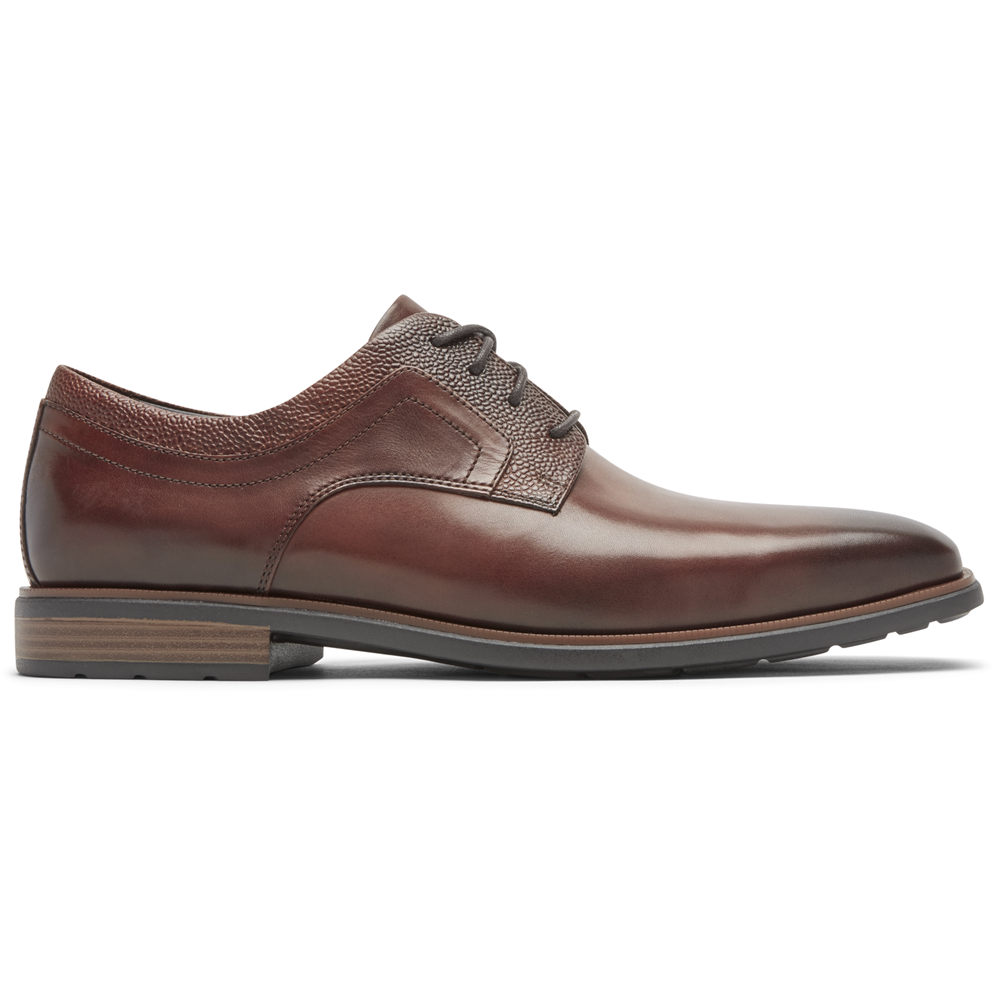 Rockport Mens Farrow Plain Toe - Oxfords Brown - SNR937548